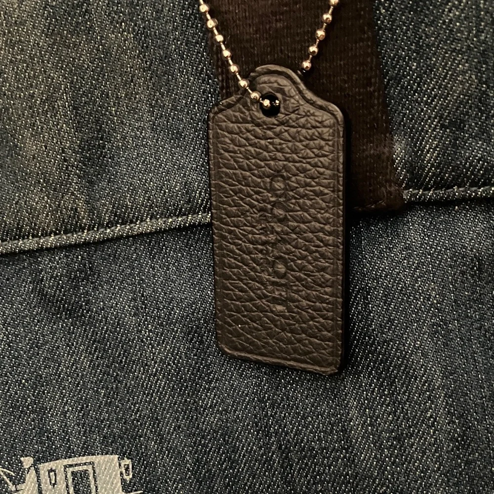 Coach Denim Blue Tote with Logo - Picture 2 of 6